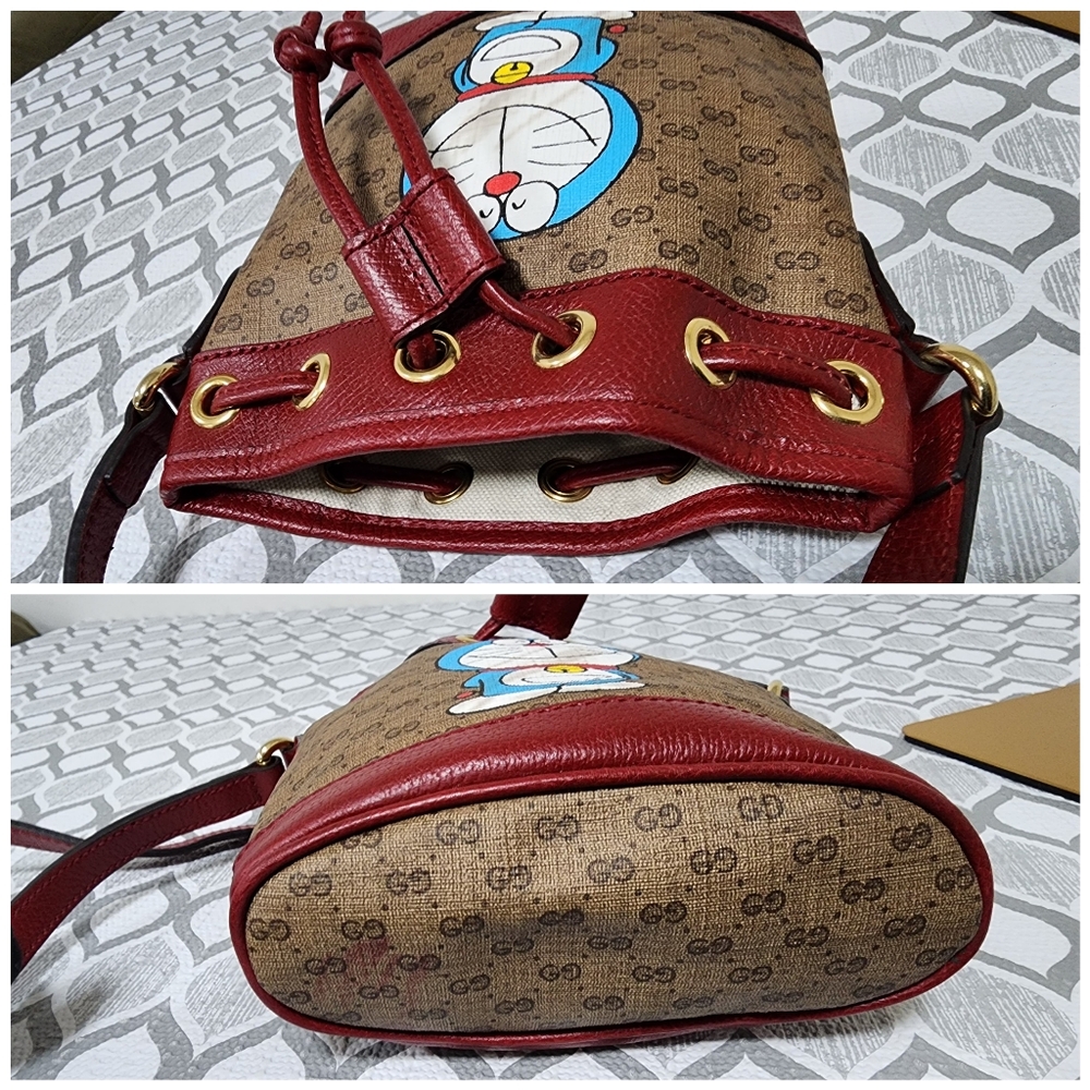 Gucci Doraemon x Gucci Coated Canvas Bucket Bag Mini - Picture 11 of 15